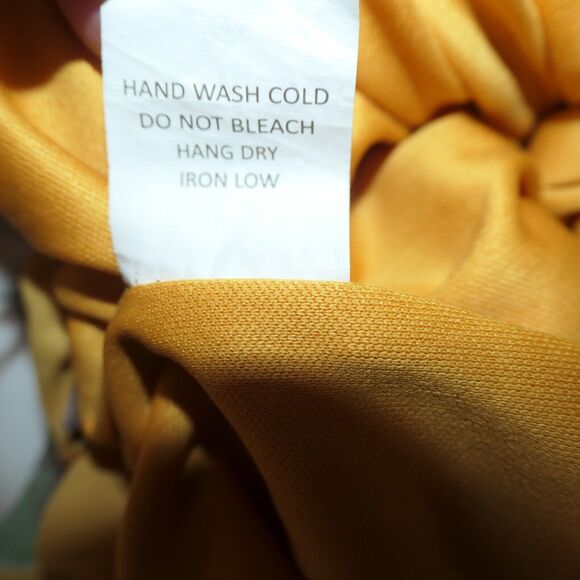 Sienna Sky Jumpsuit Womens L Mustard Floral Wide Leg Elastic Waist Pockets Boho - Picture 13 of 14